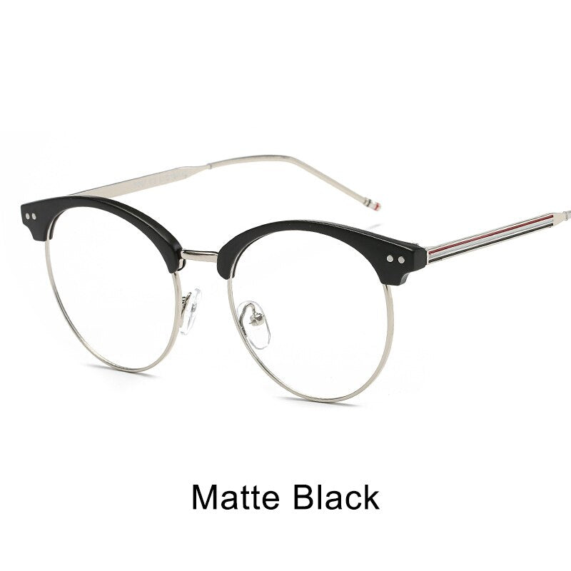Psacss Round Transparent Glasses Clear Len Women Men Spectacle Myopia Eyeglasses Frame  Brand Designer Nerd Optical Frame