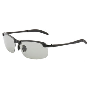 Psacss Square Sunglasses Men Pochromic Brand Designer Driving Fishing Sun Glasses Men's High Quality Metal Frame Mirror UV400
