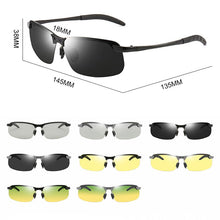 Load image into Gallery viewer, Psacss Square Sunglasses Men Pochromic Brand Designer Driving Fishing Sun Glasses Men&#39;s High Quality Metal Frame Mirror UV400