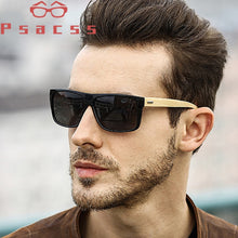 Carica l'immagine nel visualizzatore di Gallery, Psacss Wood Square Sunglasses Men Brand Designer Men' Handsome Driving Party Mirror Sun Glasses Retro Lunette De Soleil Homme