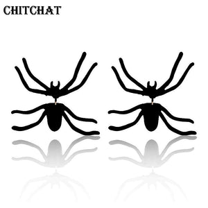 Punk Black Spider Scorpion Stud Earrings 3D Creepy Co Animal Earring For Rocker Girl Friend Gifts