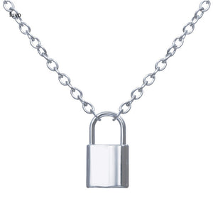 Punk Chain with Lock Necklace for Women Men Padlock Pendant Necklace 2020 Statement Gothic Cool Collier Femme Fashion Jewelry