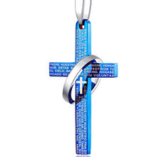 Carica l&#39;immagine nel visualizzatore di Gallery, Punk Cross Letter Necklaces&amp;Pendants For Men Stainless Steel Gold Color Male Pendant Necklaces Prayer Lover Jewelry Gift