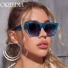 Load image into Gallery viewer, Punk Flat Top Cat Eye Sunglasses 2023 Colorsful Sun Glasses Square Shades Eyewear Lady Brand Designer Eyeglasses UV400