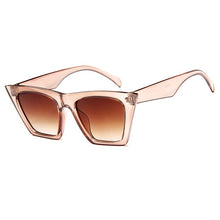 Load image into Gallery viewer, Punk Flat Top Cat Eye Sunglasses 2023 Colorsful Sun Glasses Square Shades Eyewear Lady Brand Designer Eyeglasses UV400