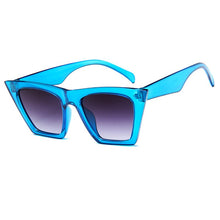 Load image into Gallery viewer, Punk Flat Top Cat Eye Sunglasses 2023 Colorsful Sun Glasses Square Shades Eyewear Lady Brand Designer Eyeglasses UV400
