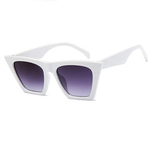 Load image into Gallery viewer, Punk Flat Top Cat Eye Sunglasses 2023 Colorsful Sun Glasses Square Shades Eyewear Lady Brand Designer Eyeglasses UV400
