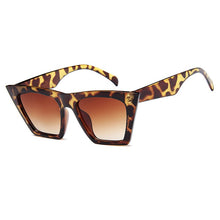 Load image into Gallery viewer, Punk Flat Top Cat Eye Sunglasses 2023 Colorsful Sun Glasses Square Shades Eyewear Lady Brand Designer Eyeglasses UV400