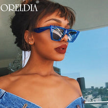 Load image into Gallery viewer, Punk Flat Top Cat Eye Sunglasses 2023 Colorsful Sun Glasses Square Shades Eyewear Lady Brand Designer Eyeglasses UV400