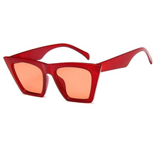 Load image into Gallery viewer, Punk Flat Top Cat Eye Sunglasses 2023 Colorsful Sun Glasses Square Shades Eyewear Lady Brand Designer Eyeglasses UV400