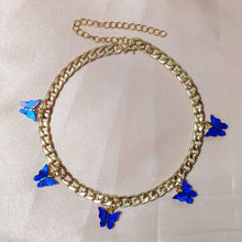 Load image into Gallery viewer, Punk Gold  Silver Color Chain 5 Butterfly Pendant Necklace for Women Wedding Party Statement 2020 Cute Choker Necklaces Jewelry