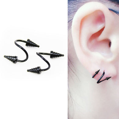 Orecchini punk hop per unisex donna uomo gioielli festa nero piccolo minimalista accessorio per gioielli orecchio irregolare 