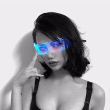Carica l'immagine nel visualizzatore di Gallery, Punk LED Glasses Colorful Light Goggles Steampunk Party Shows Hip Hop Smart Control