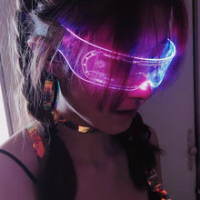 Carica l'immagine nel visualizzatore di Gallery, Punk LED Glasses Colorful Light Goggles Steampunk Party Shows Hip Hop Smart Control