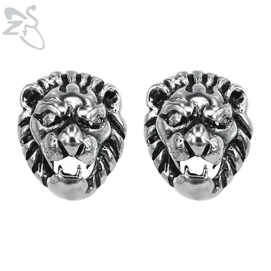 Punk Lion Design Stud Earrings for Men Ear Cartilage Tragus Earring Stainless Steel Ear Stud Piercing Jewelry Aretes De Mujer