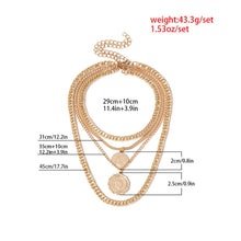 Load image into Gallery viewer, Punk Miami Cuban Choker Necklace Steampunk Men Jewelry Vintage Big Coin Pendant Chunky Chain Necklace for Women Neck Accessories