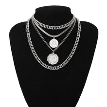 Load image into Gallery viewer, Punk Miami Cuban Choker Necklace Steampunk Men Jewelry Vintage Big Coin Pendant Chunky Chain Necklace for Women Neck Accessories