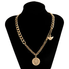 Load image into Gallery viewer, Punk Miami Cuban Choker Necklace Steampunk Men Jewelry Vintage Big Coin Pendant Chunky Chain Necklace for Women Neck Accessories