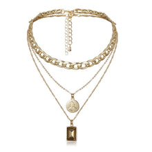 Load image into Gallery viewer, Punk Miami Cuban Choker Necklace Steampunk Men Jewelry Vintage Big Coin Pendant Chunky Chain Necklace for Women Neck Accessories