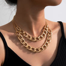 Load image into Gallery viewer, Punk Miami Cuban Choker Necklace Steampunk Men Jewelry Vintage Big Coin Pendant Chunky Chain Necklace for Women Neck Accessories