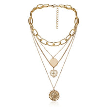 Load image into Gallery viewer, Punk Miami Cuban Choker Necklace Steampunk Men Jewelry Vintage Big Coin Pendant Chunky Chain Necklace for Women Neck Accessories