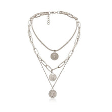 Load image into Gallery viewer, Punk Miami Cuban Choker Necklace Steampunk Men Jewelry Vintage Big Coin Pendant Chunky Chain Necklace for Women Neck Accessories