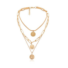 Load image into Gallery viewer, Punk Miami Cuban Choker Necklace Steampunk Men Jewelry Vintage Big Coin Pendant Chunky Chain Necklace for Women Neck Accessories