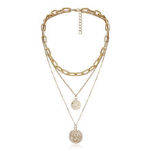 Load image into Gallery viewer, Punk Miami Cuban Choker Necklace Steampunk Men Jewelry Vintage Big Coin Pendant Chunky Chain Necklace for Women Neck Accessories