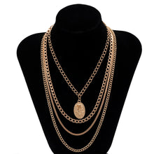 Load image into Gallery viewer, Punk Miami Cuban Choker Necklace Steampunk Men Jewelry Vintage Big Coin Pendant Chunky Chain Necklace for Women Neck Accessories