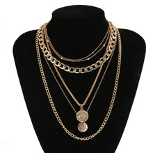 Load image into Gallery viewer, Punk Miami Cuban Choker Necklace Steampunk Men Jewelry Vintage Big Coin Pendant Chunky Chain Necklace for Women Neck Accessories