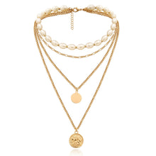 Load image into Gallery viewer, Punk Miami Cuban Choker Necklace Steampunk Men Jewelry Vintage Big Coin Pendant Chunky Chain Necklace for Women Neck Accessories