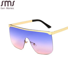 Load image into Gallery viewer, Punk One Piece Rimless Sunglasses Women Steampunk Oversized Sun Glasses Men UV400 Gradient Shades Eyewear Gafas De Sol