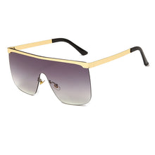 Load image into Gallery viewer, Punk One Piece Rimless Sunglasses Women Steampunk Oversized Sun Glasses Men UV400 Gradient Shades Eyewear Gafas De Sol