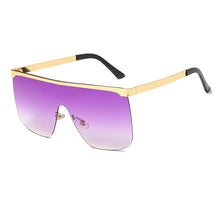 Load image into Gallery viewer, Punk One Piece Rimless Sunglasses Women Steampunk Oversized Sun Glasses Men UV400 Gradient Shades Eyewear Gafas De Sol