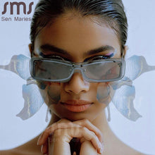 Load image into Gallery viewer, Punk Rectangle Rimless Sunglasses Women  Brand Designer Sun Glasses Men One Piece Shades UV400 Clear Eyewear