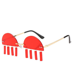 Punk Rimless Gradient Sunglasses Women 2023 Small Frame Rimless Sun Glasses Female Chic Vintage Eyewear UV400
