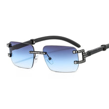 Load image into Gallery viewer, Punk Rimless Rectangle Sunglasses Men Women Vintage Shades Diamond UV400 Driving Sun Glass Frameless Gradient Eyewear