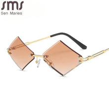 Load image into Gallery viewer, Punk Rimless Sunglasses Women Men Square Eyeglasses Small Alloy Frames Sun Glasses Men Sunglasses Eyewear UV400