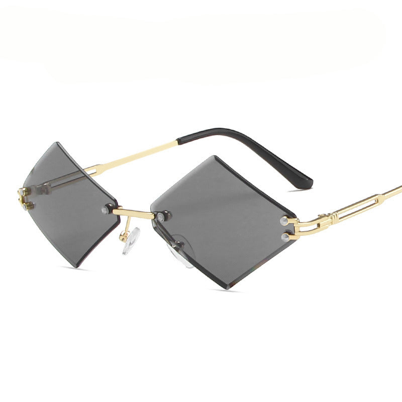 Punk Rimless Sunglasses Women Men Square Eyeglasses Small Alloy Frames Sun Glasses Men Sunglasses Eyewear UV400