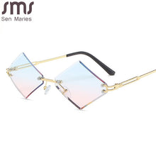 Load image into Gallery viewer, Punk Rimless Sunglasses Women Men Square Eyeglasses Small Alloy Frames Sun Glasses Men Sunglasses Eyewear UV400