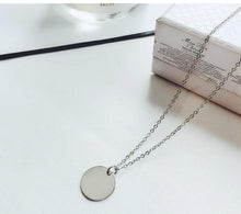 Load image into Gallery viewer, Punk Silver Gold Color Coin Necklace Dainty Disc Pendant Necklace Minimalist Gold Coin Layering Necklace Everyd Jewelry