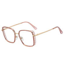 Load image into Gallery viewer, Punk Square Anti-Blue Glasses Women Flat Lenses TR Frame Clear Lens Eye Protection Myopia Prescription Optical Eyeglasses