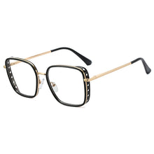 Load image into Gallery viewer, Punk Square Anti-Blue Glasses Women Flat Lenses TR Frame Clear Lens Eye Protection Myopia Prescription Optical Eyeglasses