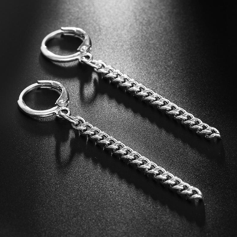 Punk Style Tassel Earrings for Men Women Ear Stud Statement Accessories Exquisite Gift