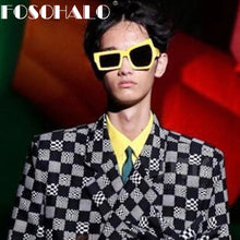 Load image into Gallery viewer, Punk Sunglasses Men  Brand Designer Sun Glasses Steampunk Geometry Polygon Sunglass Women Driving Square Shades Eyewear