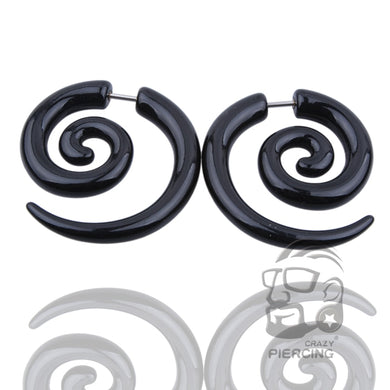 Punk Tunnel Plug Lumaca Acrilico Vite da 1,2 mm Falso piercing Gioielli per il corpo Orecchini a bottone per uomo donna 