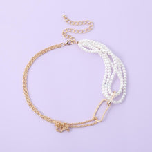 Carica l&#39;immagine nel visualizzatore di Gallery, Punk Unique Imitation Pearl Chain Necklace for Women Wedding Steampunk 2020 Gothic Twisted Chunky Thick Choker Necklace Jewelry