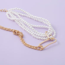 Carica l&#39;immagine nel visualizzatore di Gallery, Punk Unique Imitation Pearl Chain Necklace for Women Wedding Steampunk 2020 Gothic Twisted Chunky Thick Choker Necklace Jewelry