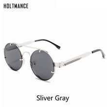 Load image into Gallery viewer, Punk Vintage Round Frame Sunglasses Exquisite Women&#39;s Sun Glasses Spring Temple Simple Design Glass UV400 Lentes De Sol
