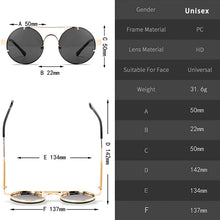 Load image into Gallery viewer, Punk Vintage Round Frame Sunglasses Exquisite Women&#39;s Sun Glasses Spring Temple Simple Design Glass UV400 Lentes De Sol